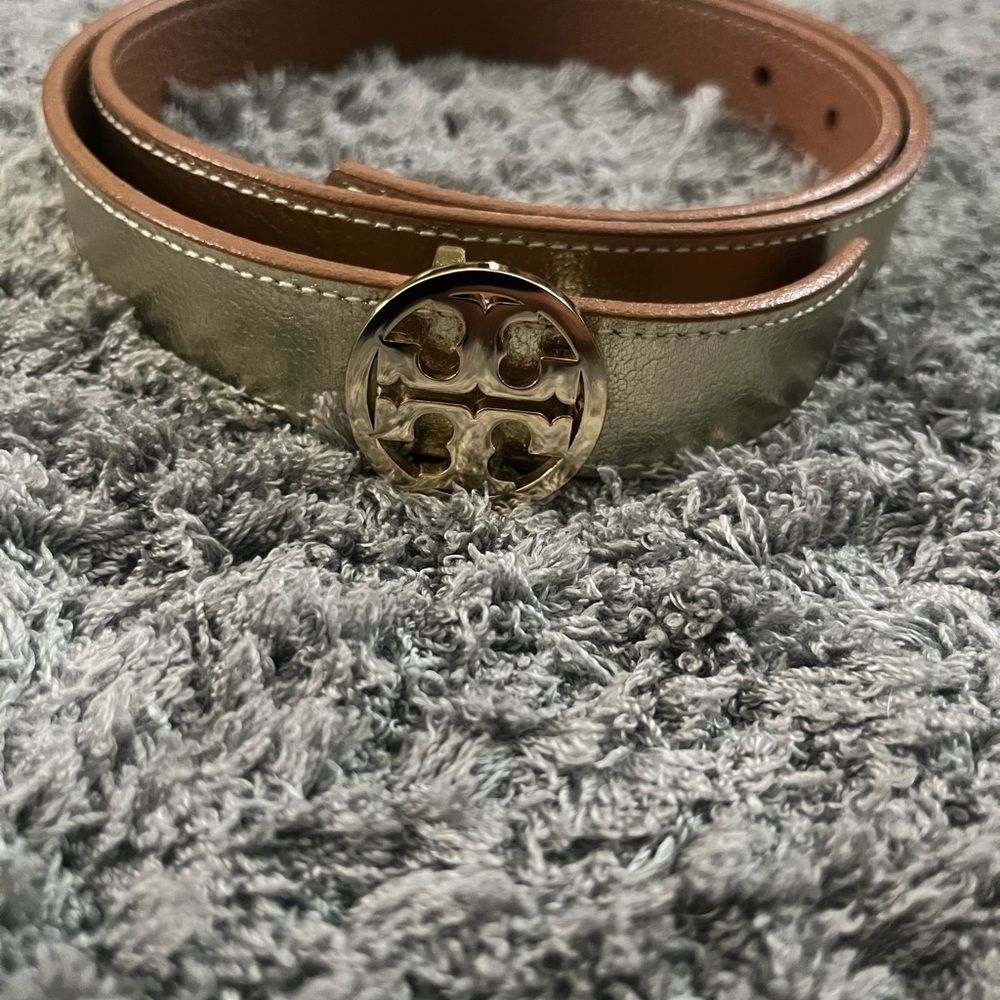 Tory Burch Shimmering Gold Belt